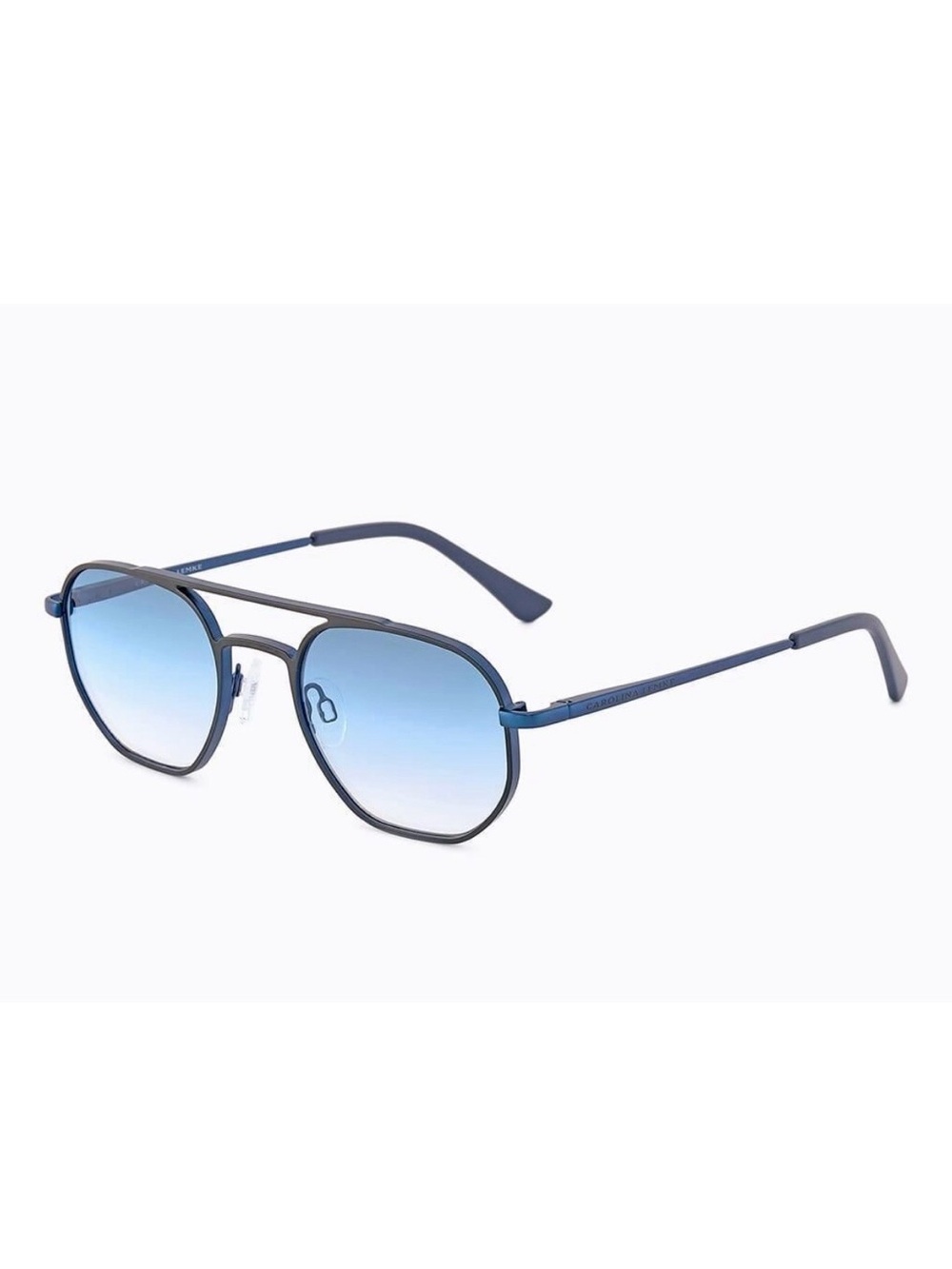 Blue Gradient Aviator Sunglasses for Women by Carolina Lemke 3444-3